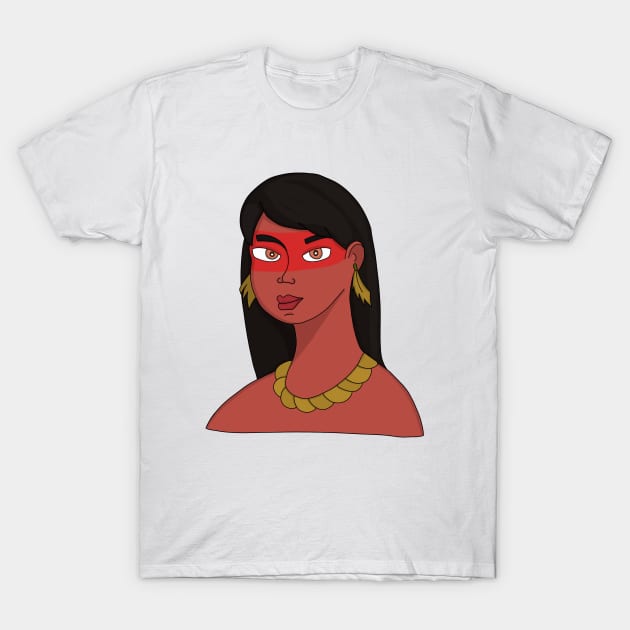 Native Woman T-Shirt by DiegoCarvalho